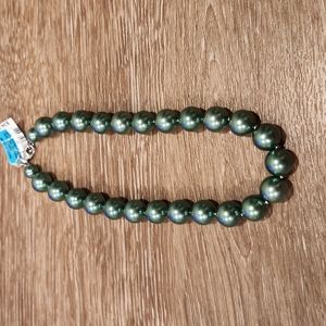 Charter Club Teal Imitation Pearl Necklace